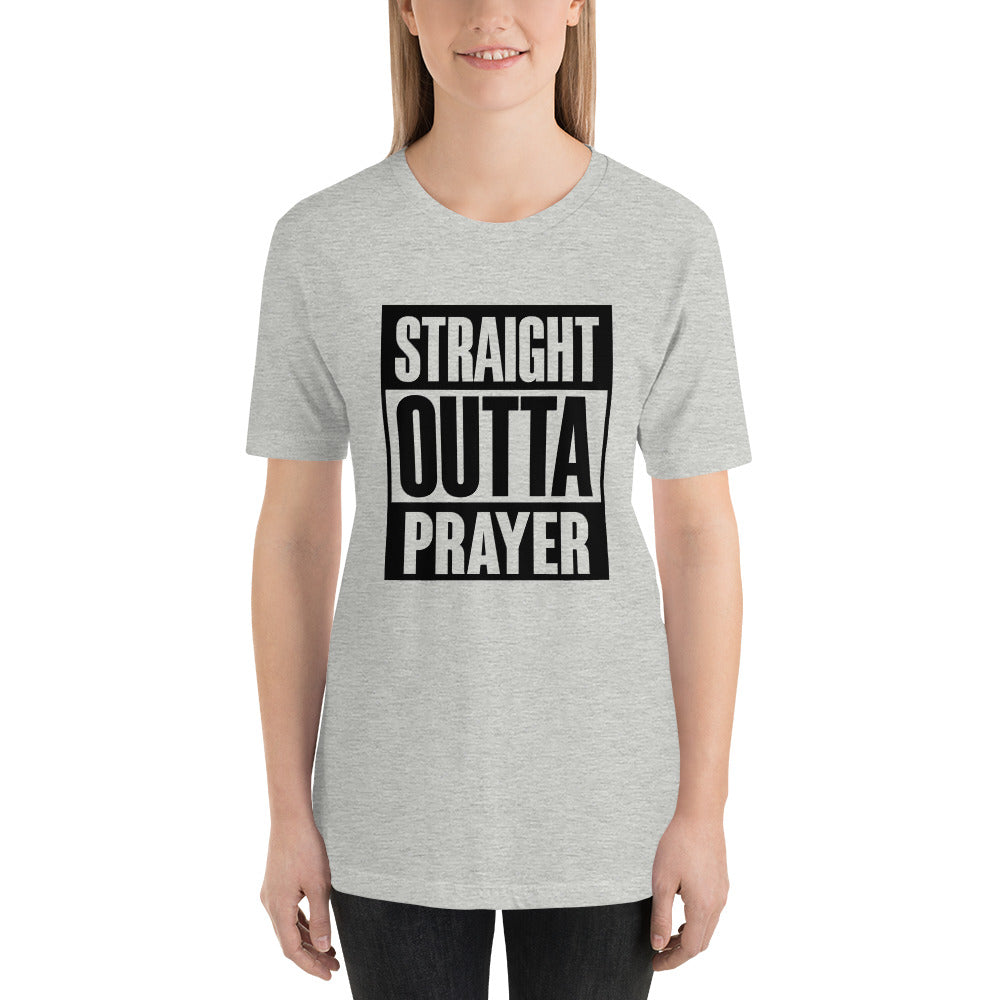 Women's Casual Short-Sleeve T-Shirt - ''Straight Outta Prayer''