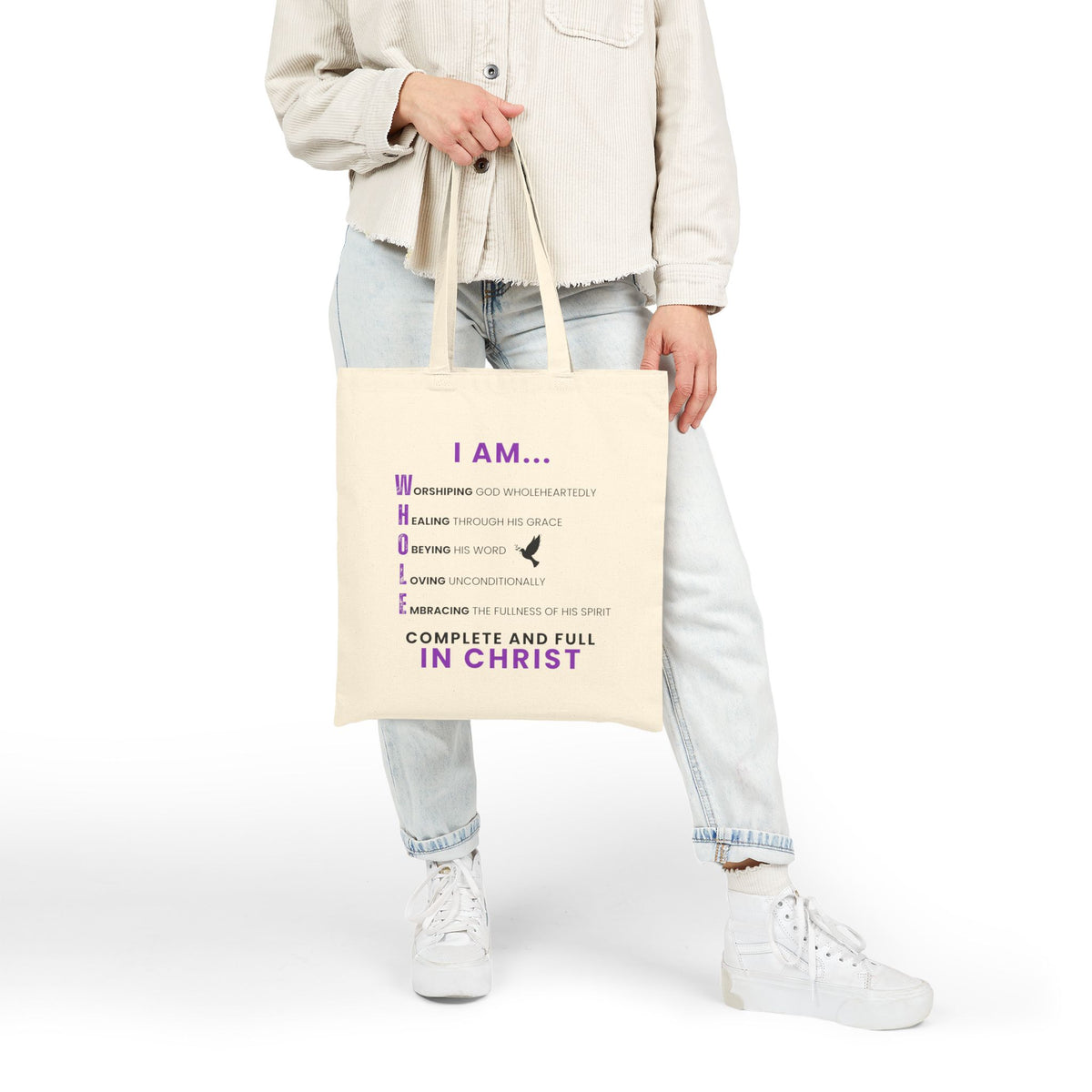 I AM WHOLE... Cotton Canvas Tote Bag