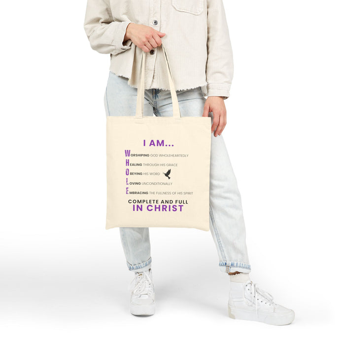I AM WHOLE... Cotton Canvas Tote Bag