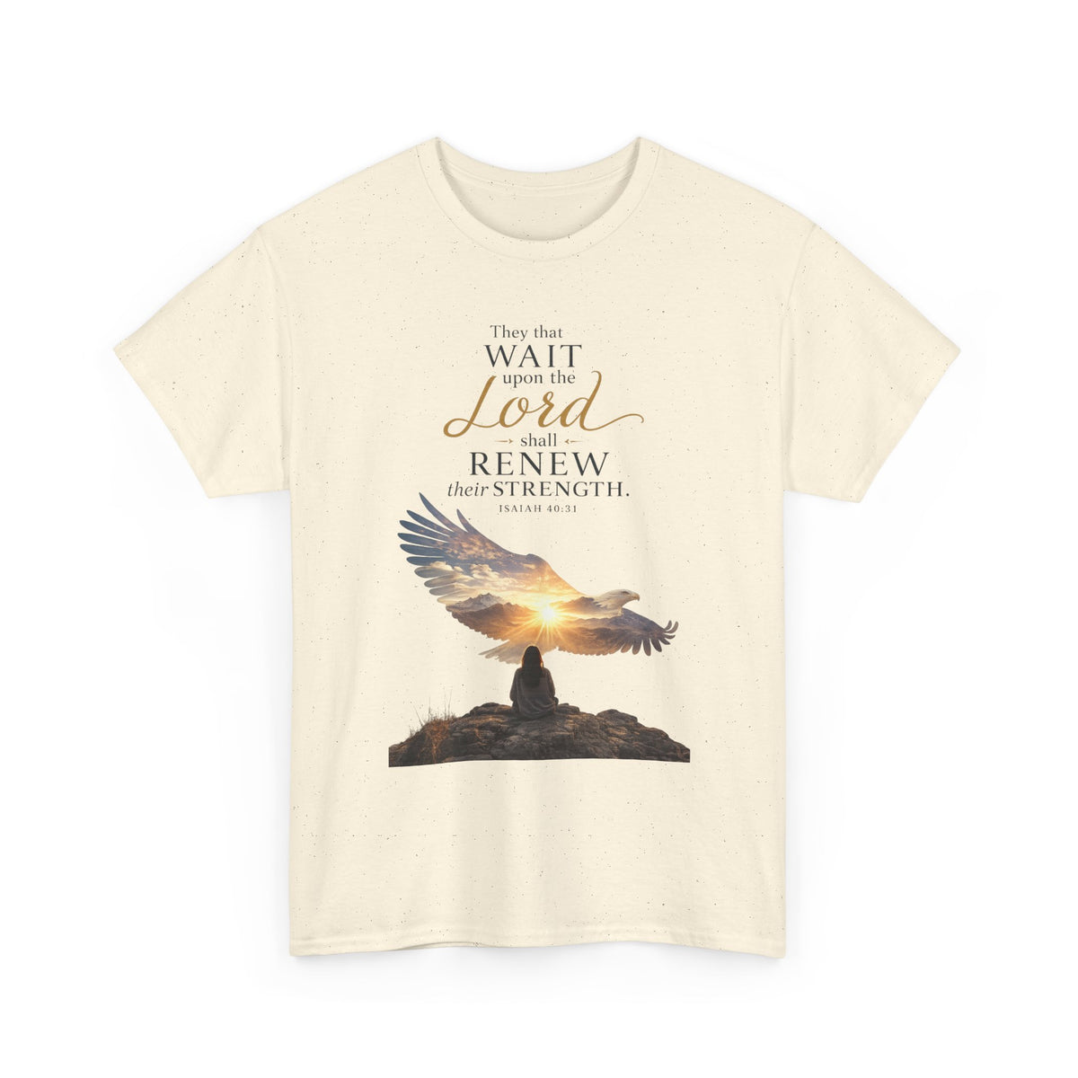 "Wait Upon the Lord" Eagle Sunrise Faith Tee