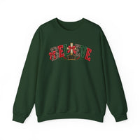 Believe Christmas Floral Crewneck Sweatshirt