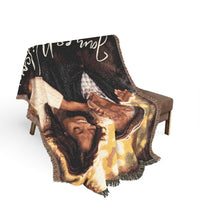 Personalized Memorial Woven Blanket — "Forever in Our Hearts" Custom Name & Years