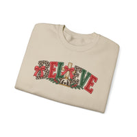 Believe Christmas Floral Crewneck Sweatshirt