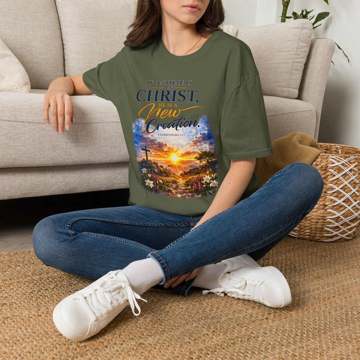 "If Anyone Is in Christ He Is a New Creation" Unisex Tee