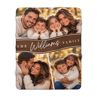 Personalized Family Photo Sherpa Blanket