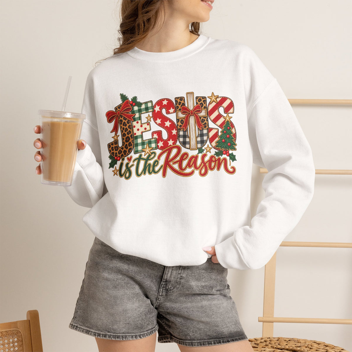 Jesus Is the Reason Christmas Crewneck Sweatshirt