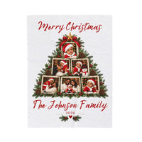 Personalized Christmas Family Photo Blanket