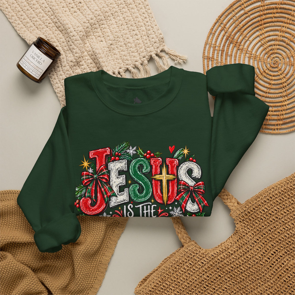 Jesus Is the Reason Christmas Crewneck Sweatshirt
