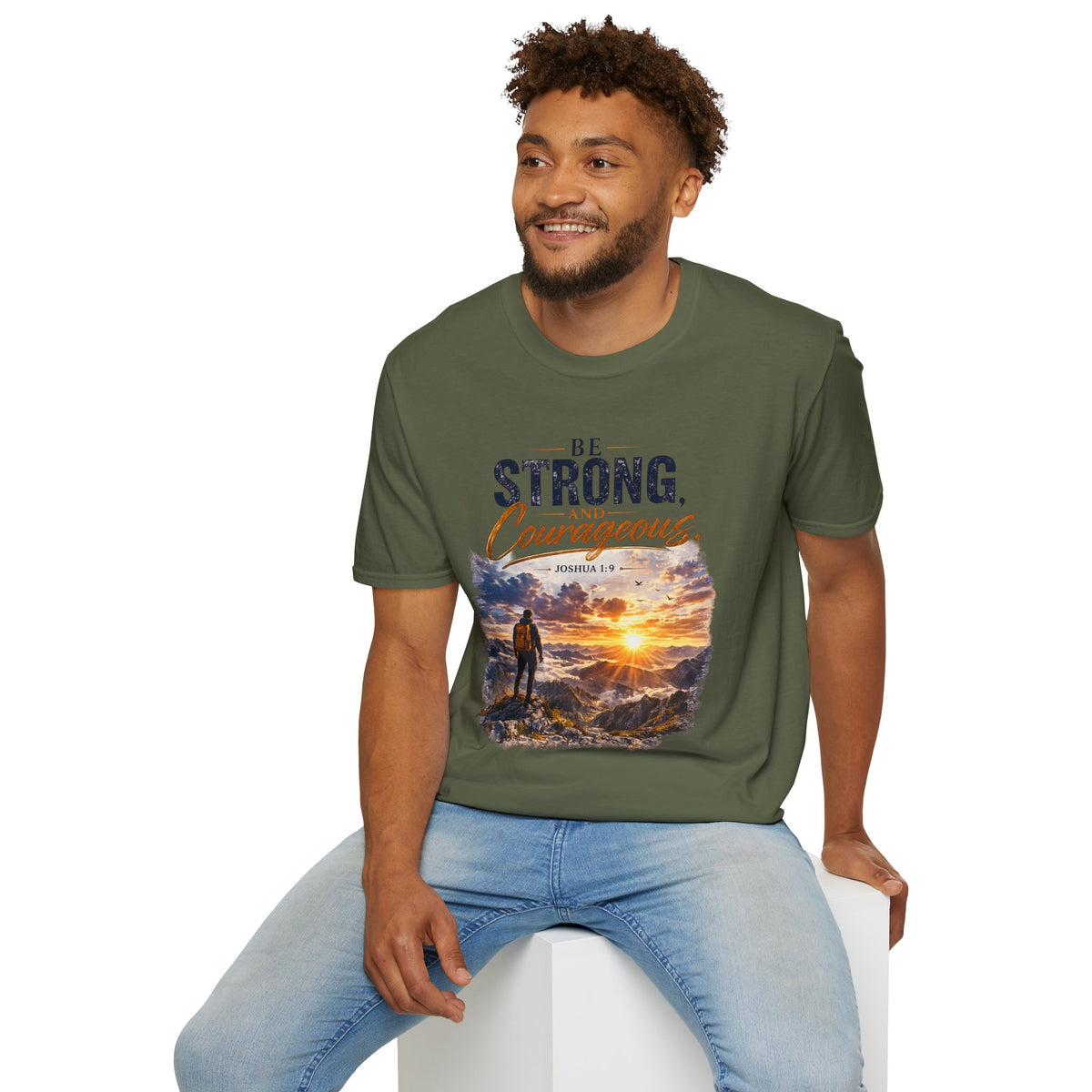 Be Strong and Courageous Christian Tee