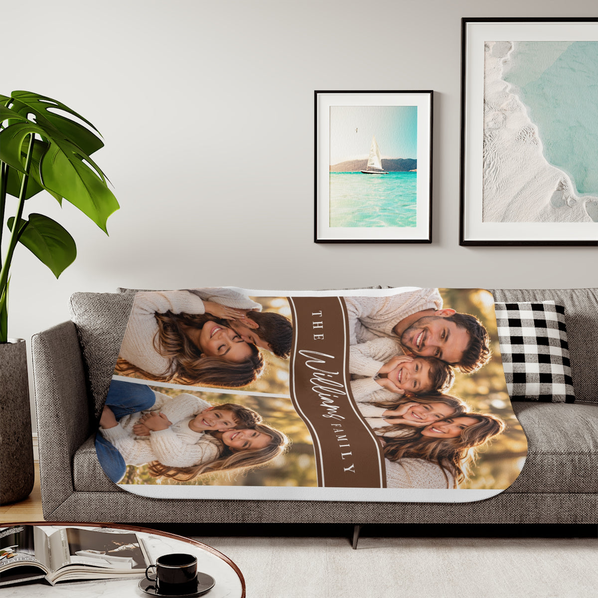 Personalized Family Photo Blanket