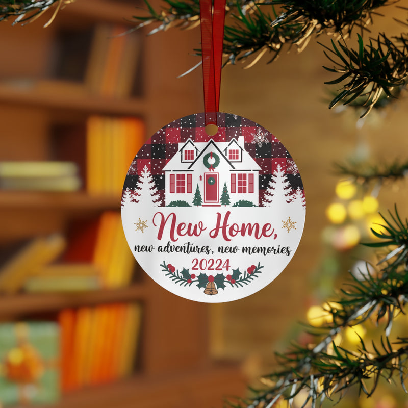 New Home New Adventures New Memories Christmas Metal Ornaments