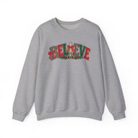 Believe Christmas Floral Crewneck Sweatshirt