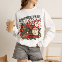 It Was Merrier in the Kingdom Christmas Crewneck Sweatshirt