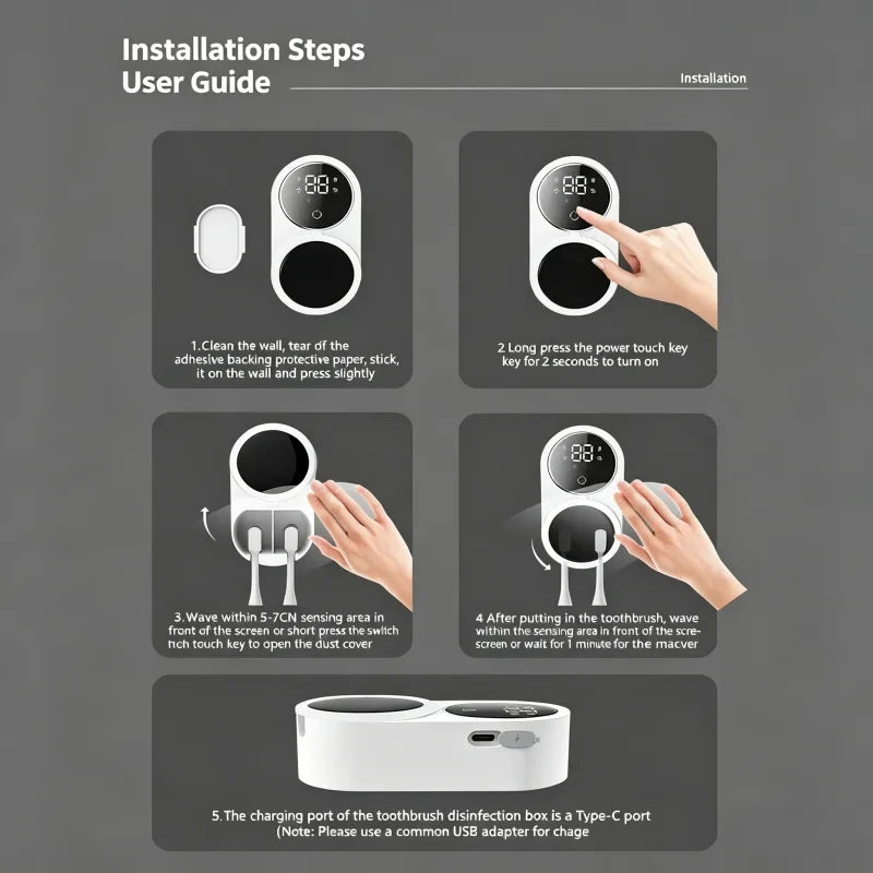 Portable Travel Toothbrush Sterilizer Case