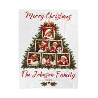 Personalized Christmas Family Photo Blanket
