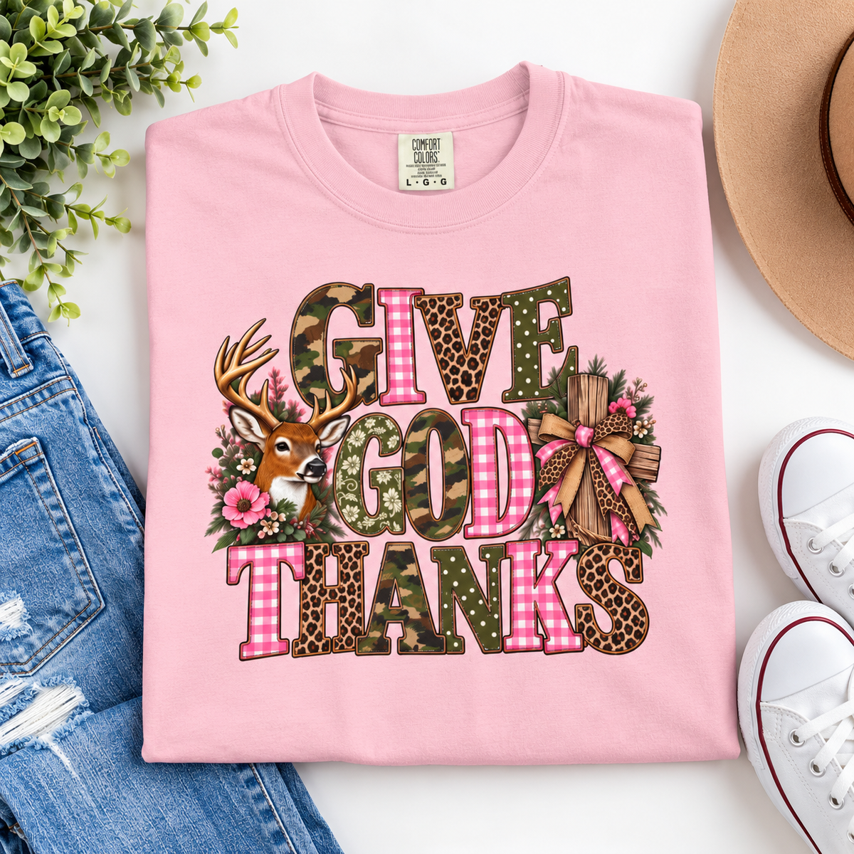 Give God Thanks Thanksgiving Tee