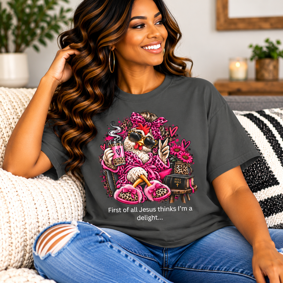 “First of All Jesus Thinks I’m a Delight” Christian Tee