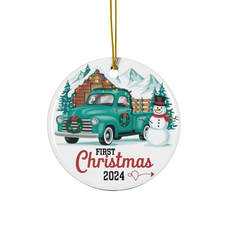 First Christmas 2024 Ceramic Ornament, 4 Shapes, Amazing Christmas Gift