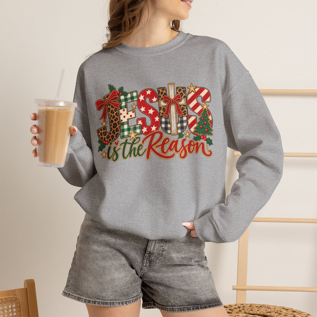 Jesus Is the Reason Christmas Crewneck Sweatshirt