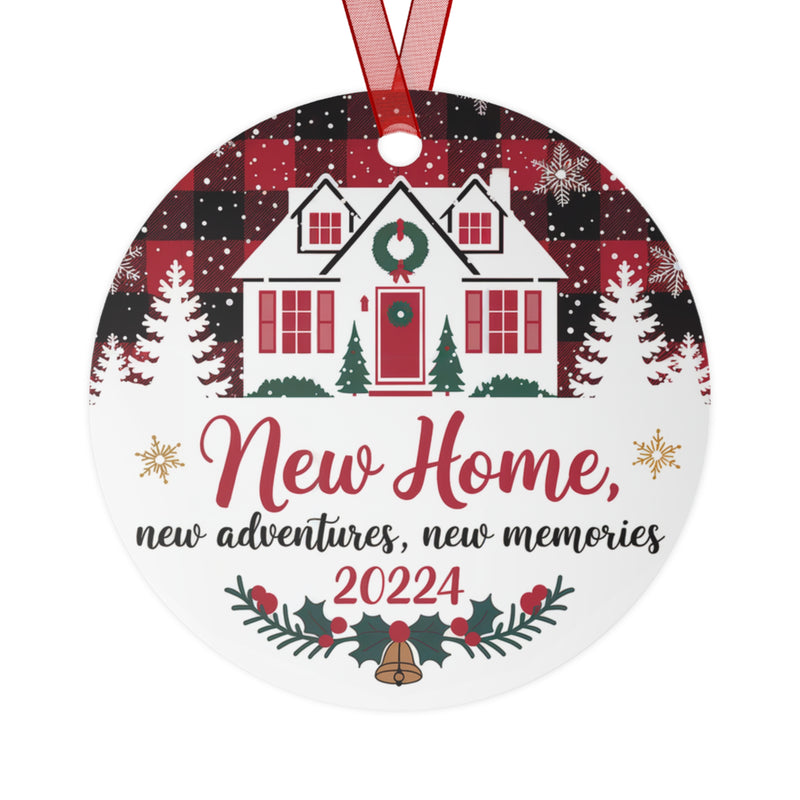 New Home New Adventures New Memories Christmas Metal Ornaments