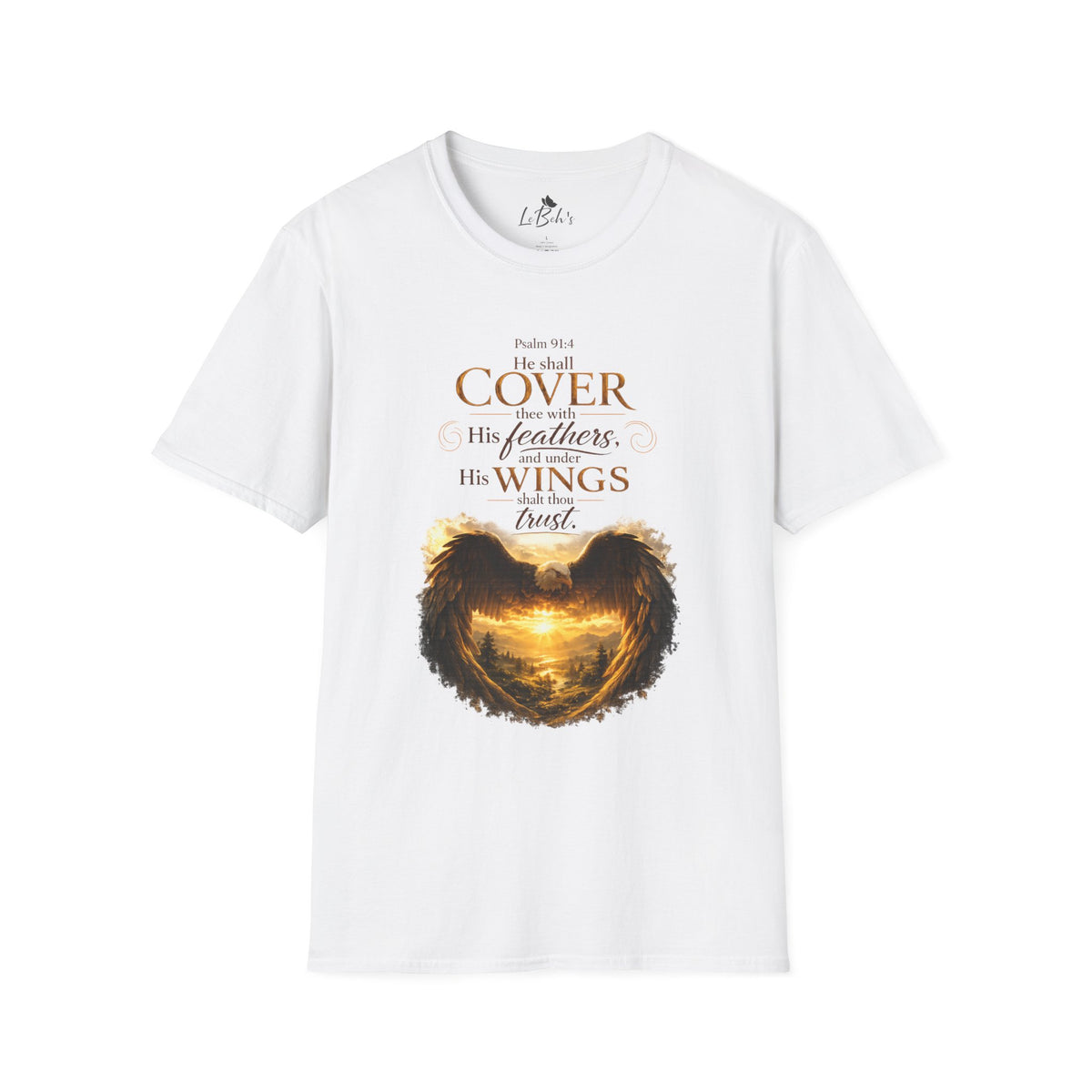 “He Shall Cover Thee with His Feathers” Unisex T-Shirt