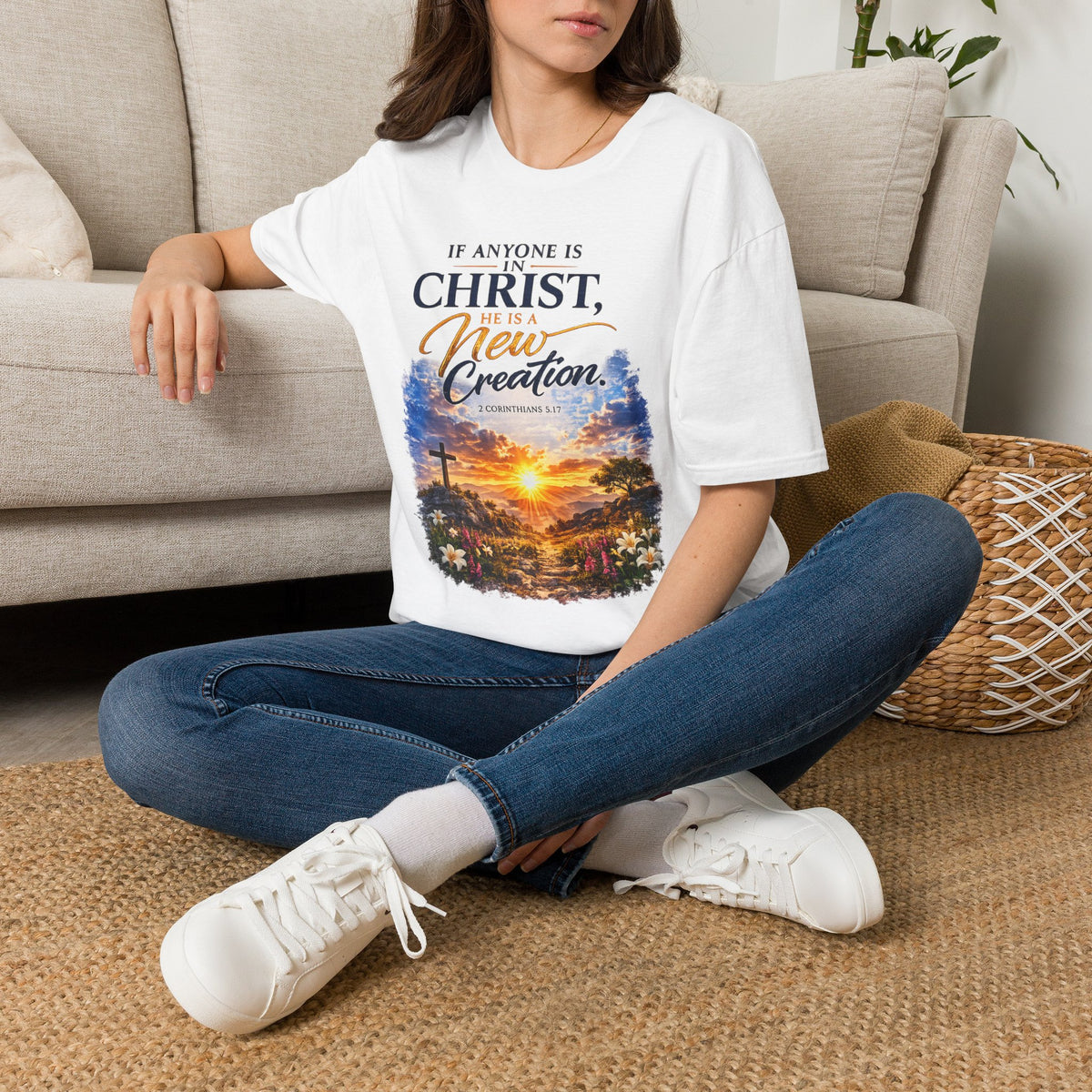 "If Anyone Is in Christ He Is a New Creation" Unisex Tee