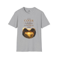 “He Shall Cover Thee with His Feathers” Unisex T-Shirt