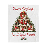 Personalized Christmas Family Photo Blanket