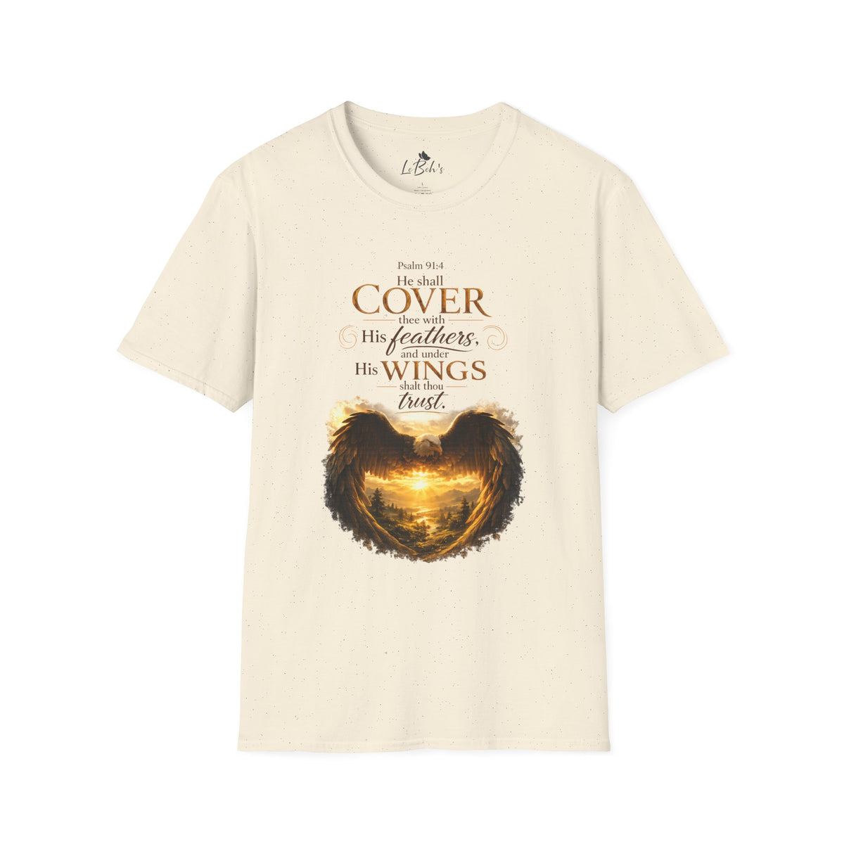 “He Shall Cover Thee with His Feathers” Unisex T-Shirt