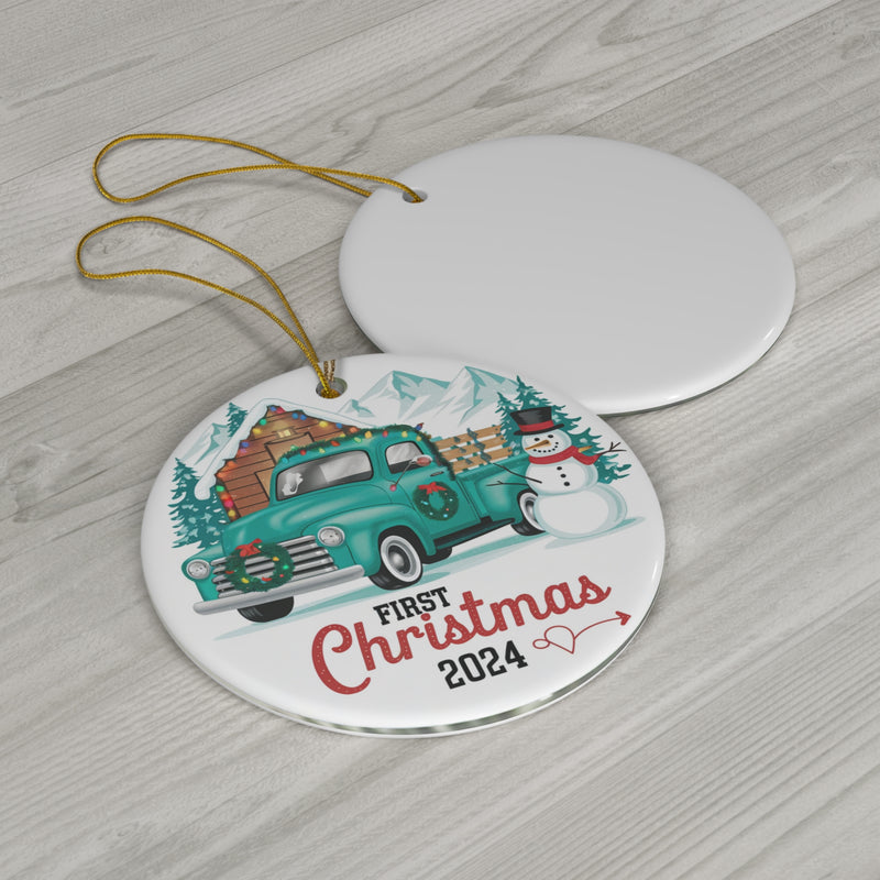 First Christmas 2024 Ceramic Ornament, 4 Shapes, Amazing Christmas Gift