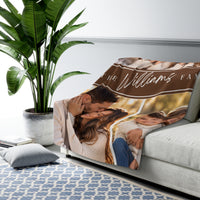 Personalized Family Photo Sherpa Blanket