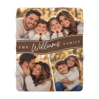 Personalized Family Photo Sherpa Blanket