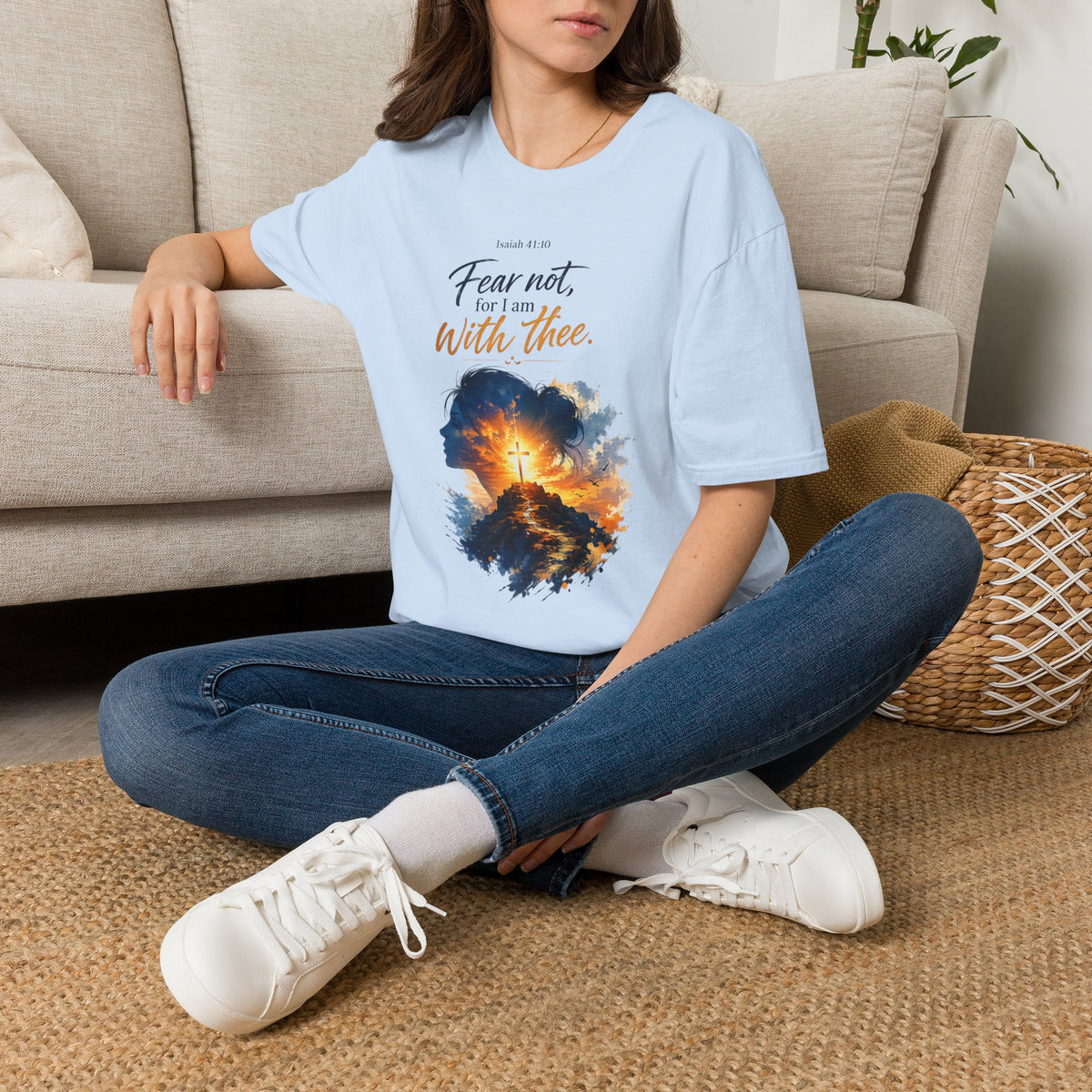 Fear Not I Am With Thee T-Shirt — Isaiah 41:10 Christian Faith Graphic Tee