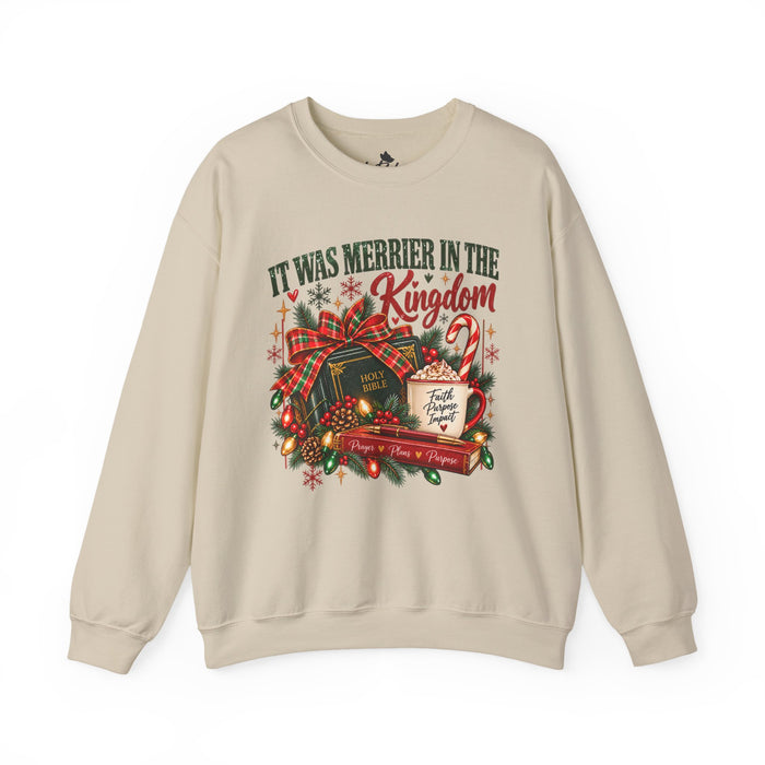 It Was Merrier in the Kingdom Christmas Crewneck Sweatshirt