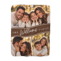 Personalized Family Photo Sherpa Blanket