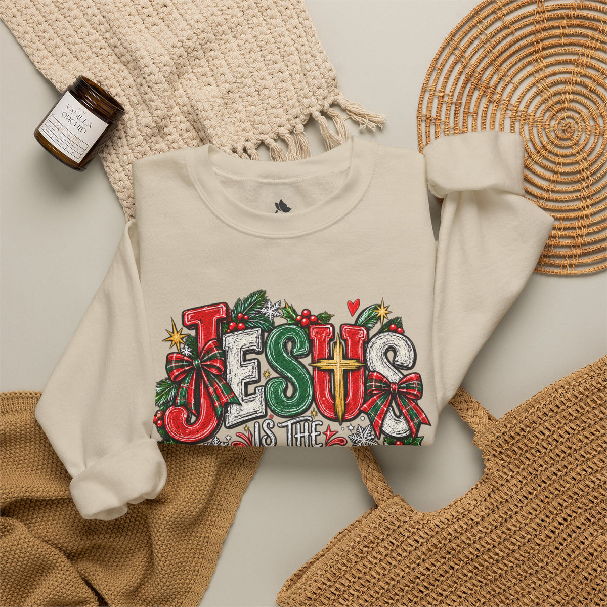 Jesus Is the Reason Christmas Crewneck Sweatshirt
