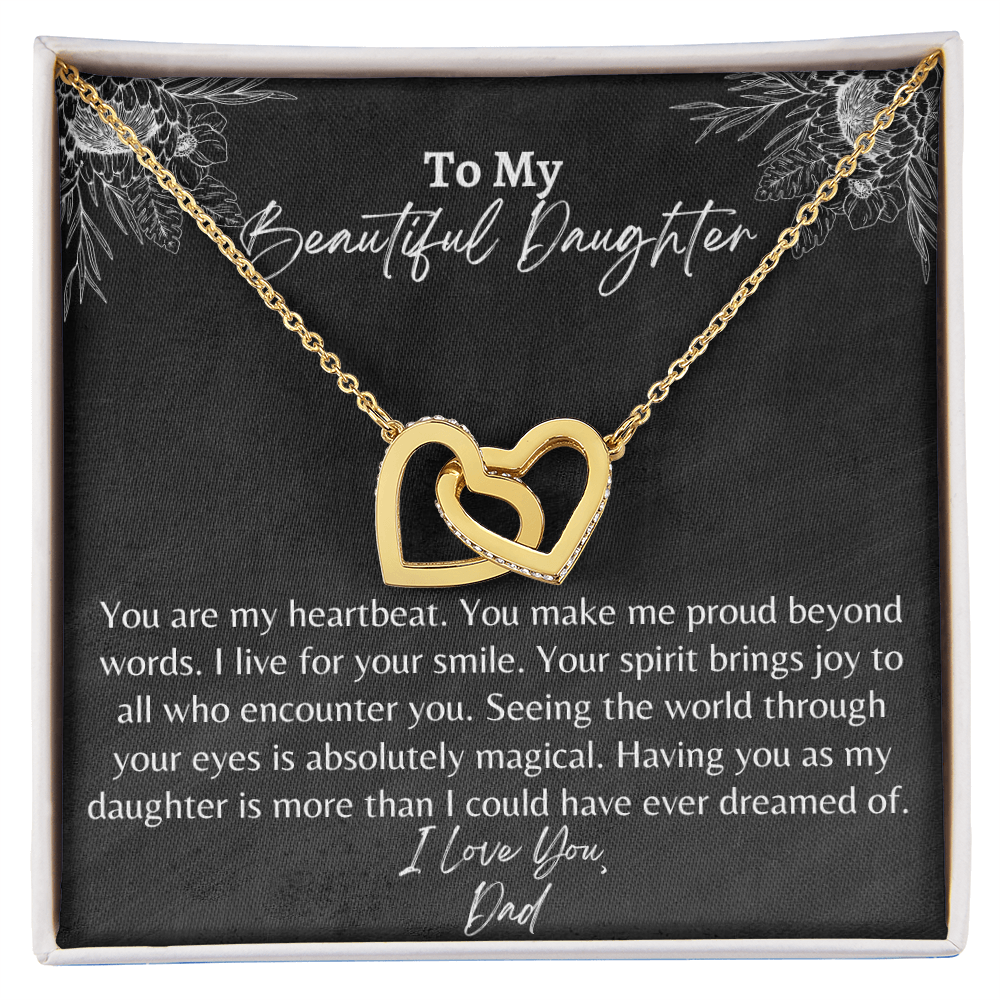 Interlocking Heart Necklace for Daughter