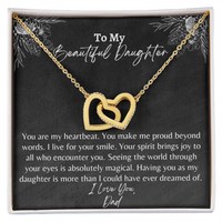 Interlocking Heart Necklace for Daughter