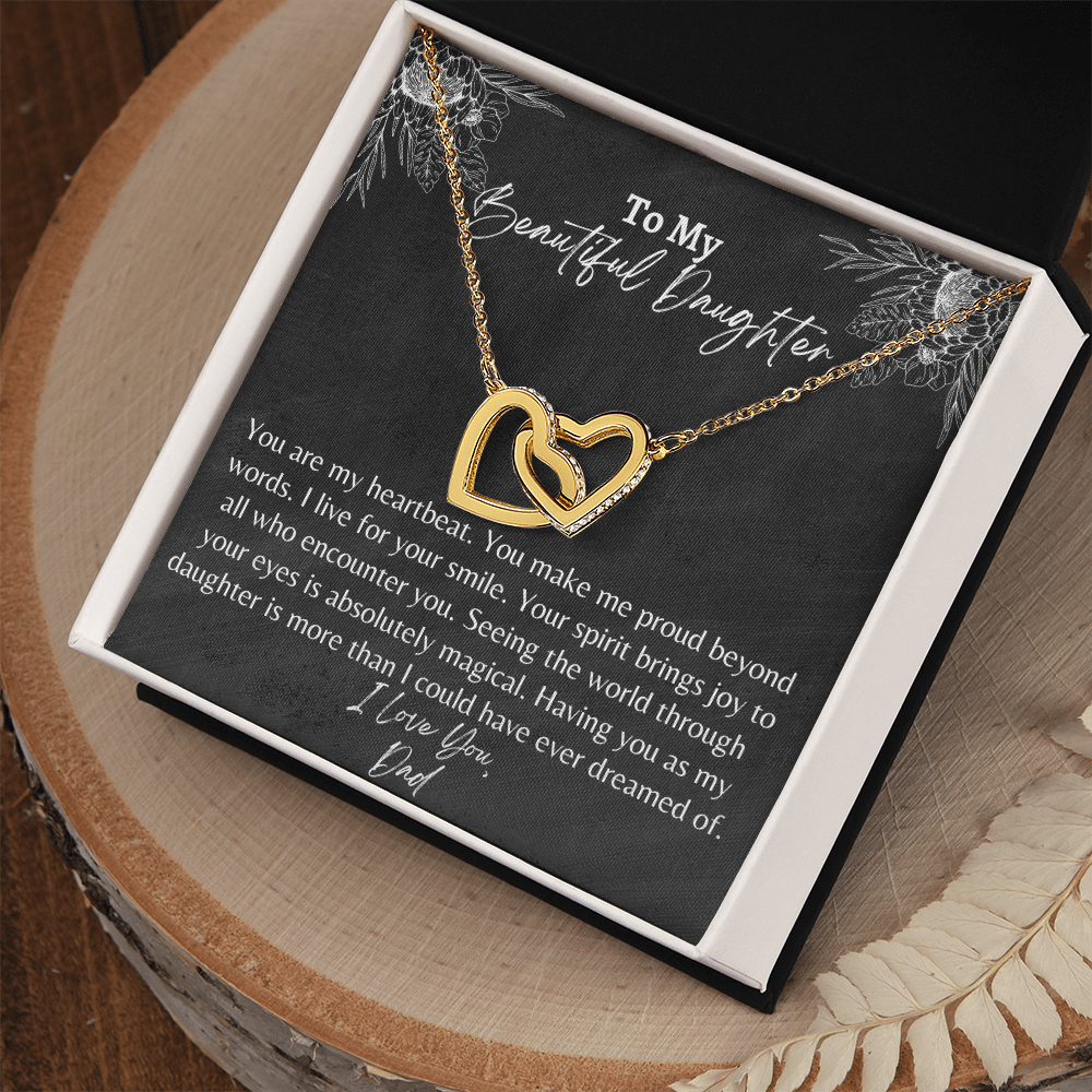 Interlocking Heart Necklace for Daughter