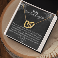 Interlocking Heart Necklace for Daughter