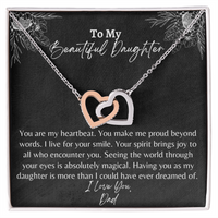 Interlocking Heart Necklace for Daughter