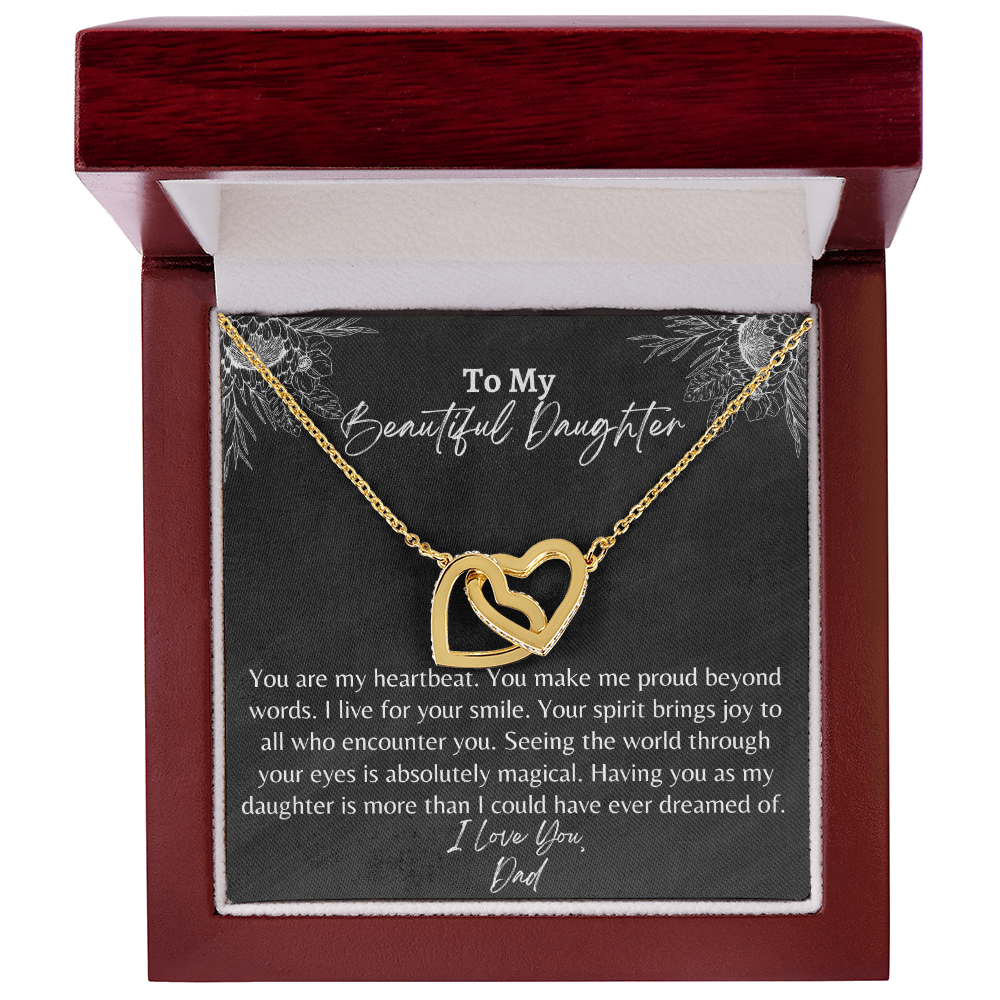 Interlocking Heart Necklace for Daughter