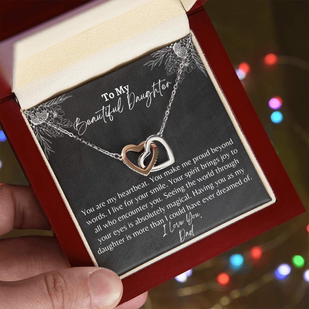 Interlocking Heart Necklace for Daughter