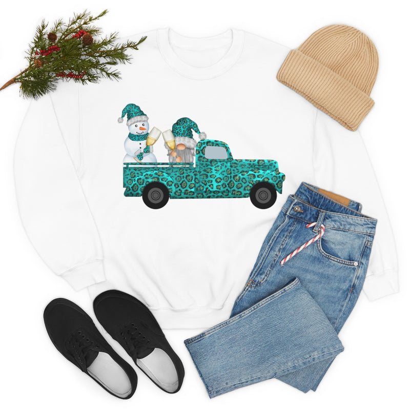 Christmas Leopard Truck Snowman and Gnome