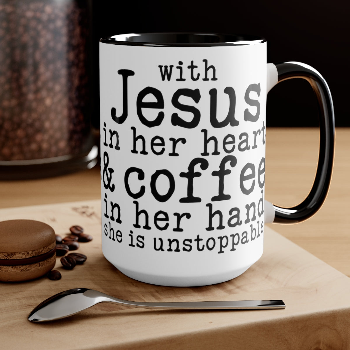 With Jesus In Her Heart Mugs, 15oz
