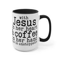 With Jesus In Her Heart Mugs, 15oz