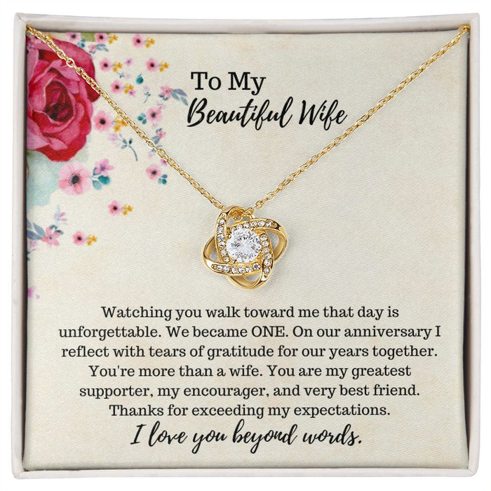 Anniversary Love Knot Necklace for Wife