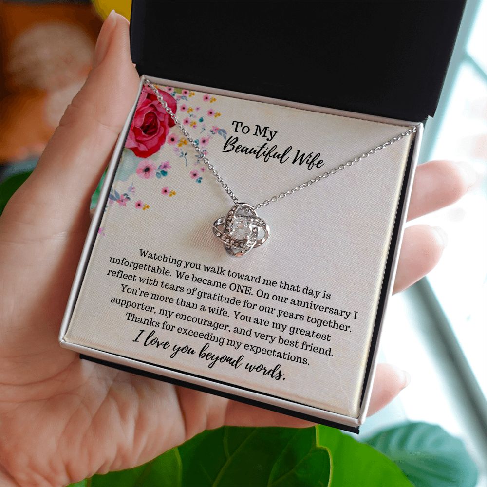 Anniversary Love Knot Necklace for Wife