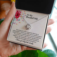 Anniversary Love Knot Necklace for Wife