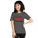 Women's Casual Short-Sleeve T-Shirt - ''Always Give 100%''